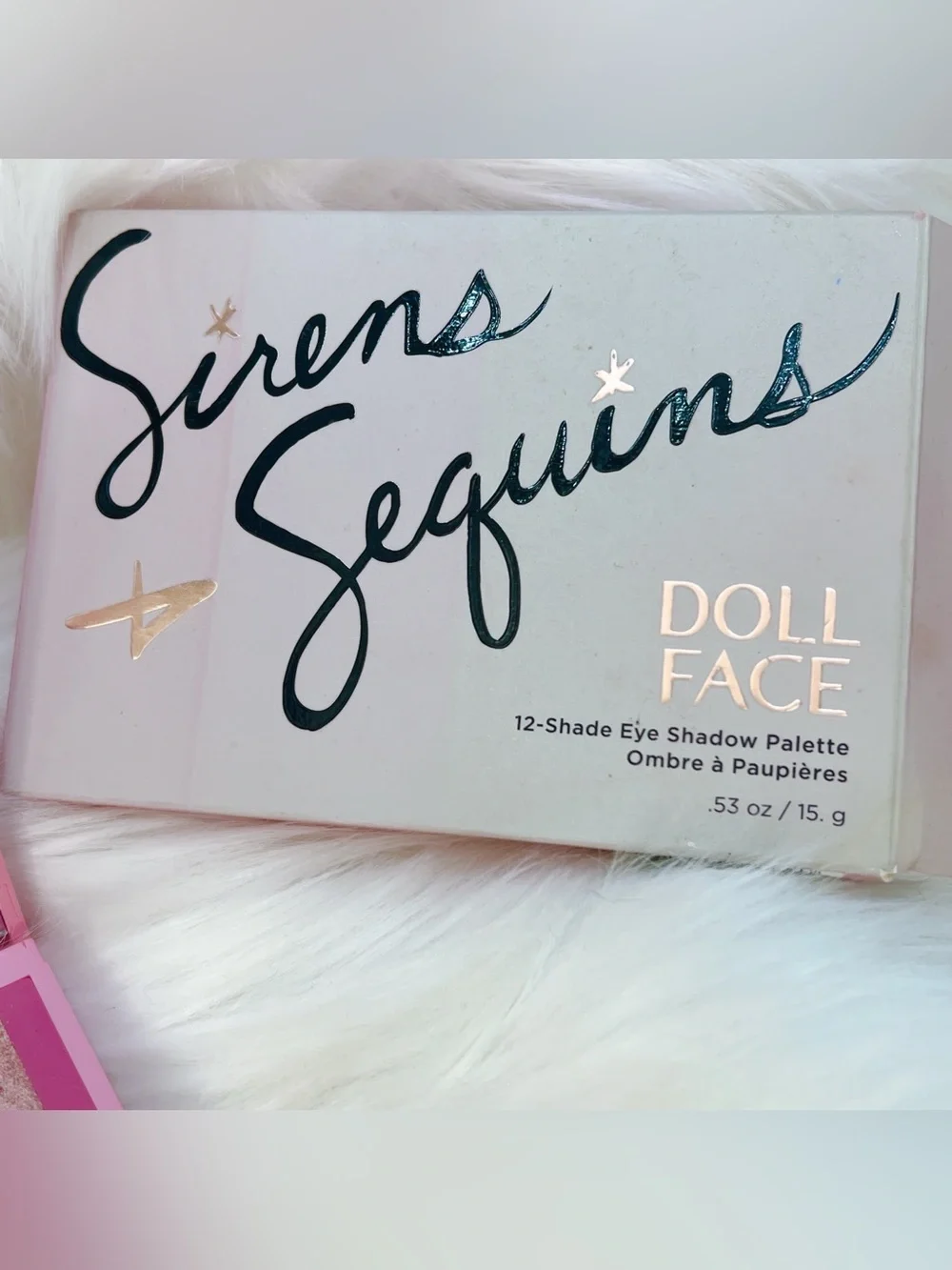 Doll Face 12 shade eyeshadow palette Sirens & Sequins shimmery shine
